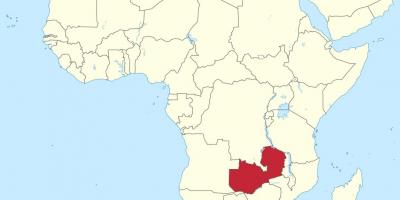 Harta africii arată Zambia