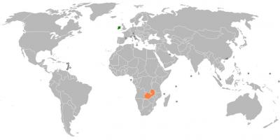 Zambia hartă în lume